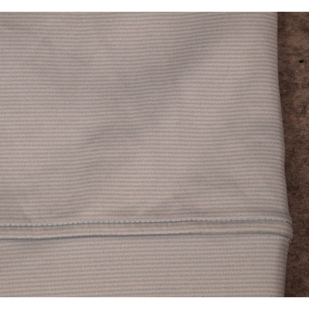 Hickey Freeman Mens XL Blue Micro Stripe Quarter Zip Pullover Golf Sweater